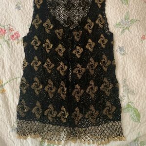 Beaded crochet vest from Cache